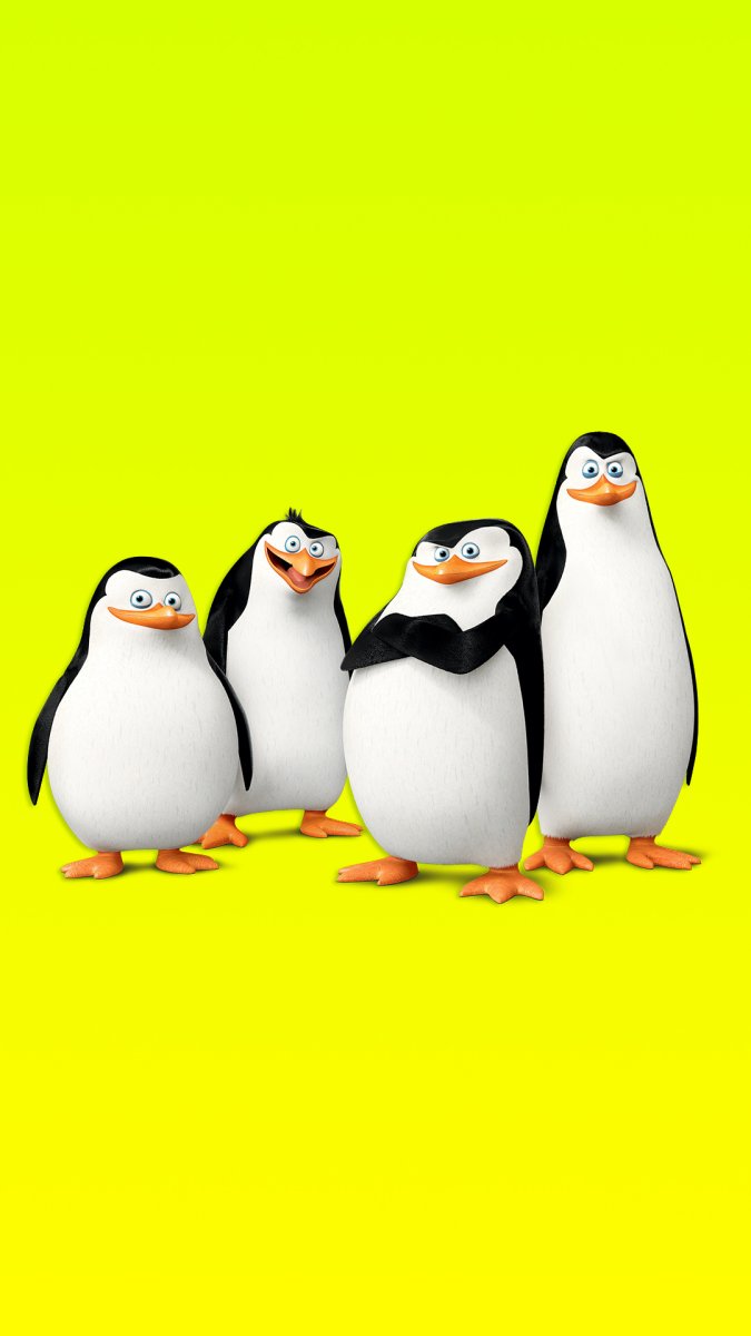 Мультяшные пингвины фон