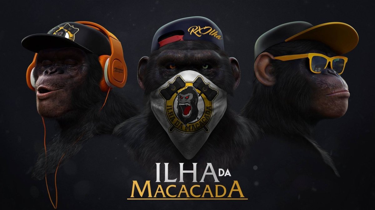 Три обезьяны в кепках