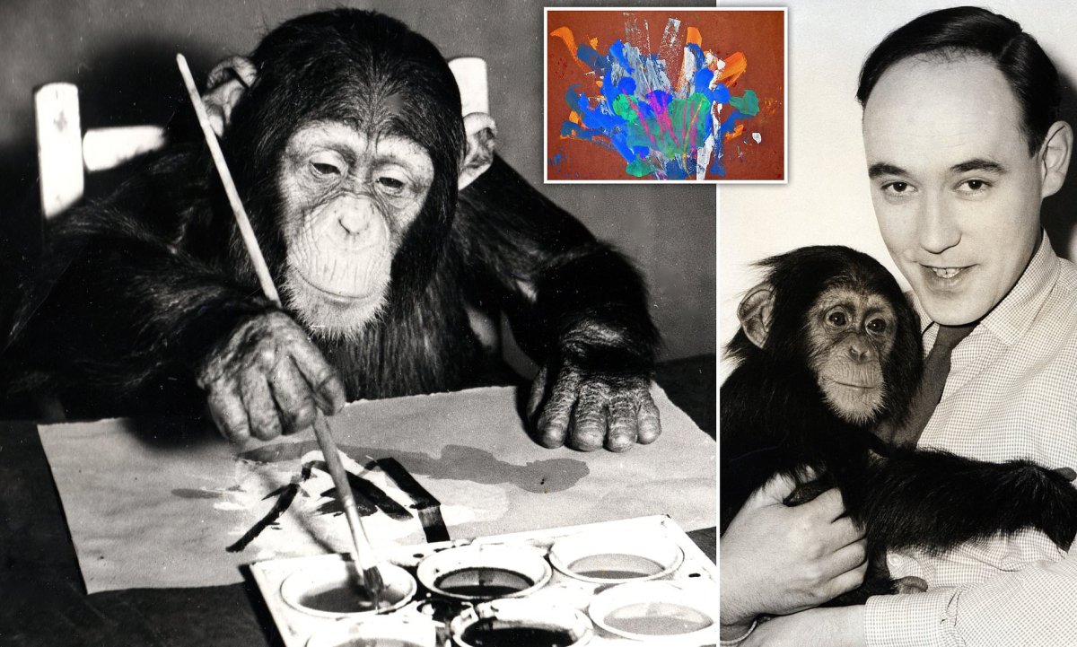 Обезьяна Конго художник