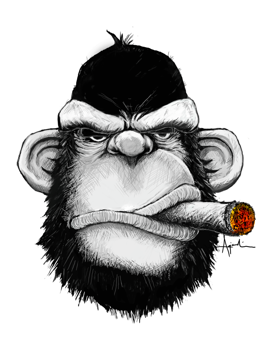 Обезьяна арт